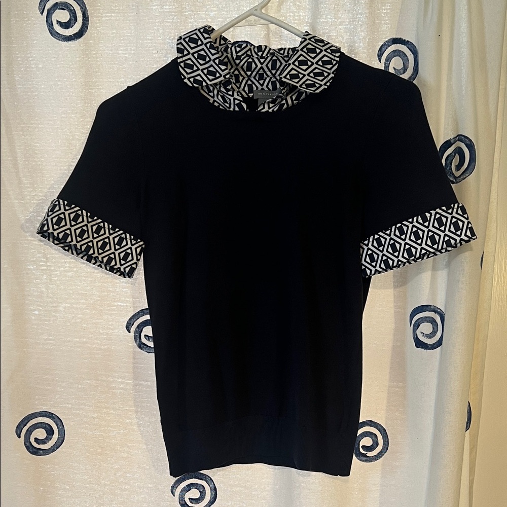 Navy Women's Top Ann Taylor NWT XS